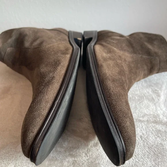 Aldo Men's Dark Brown Suede Chukka Ankle Boots with Side Zip - Picture 11 of 13